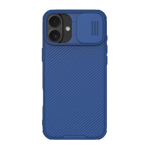 Nillkin CamShield Pro - Coque iPhone 16 Plus à cache objectif (bleue)