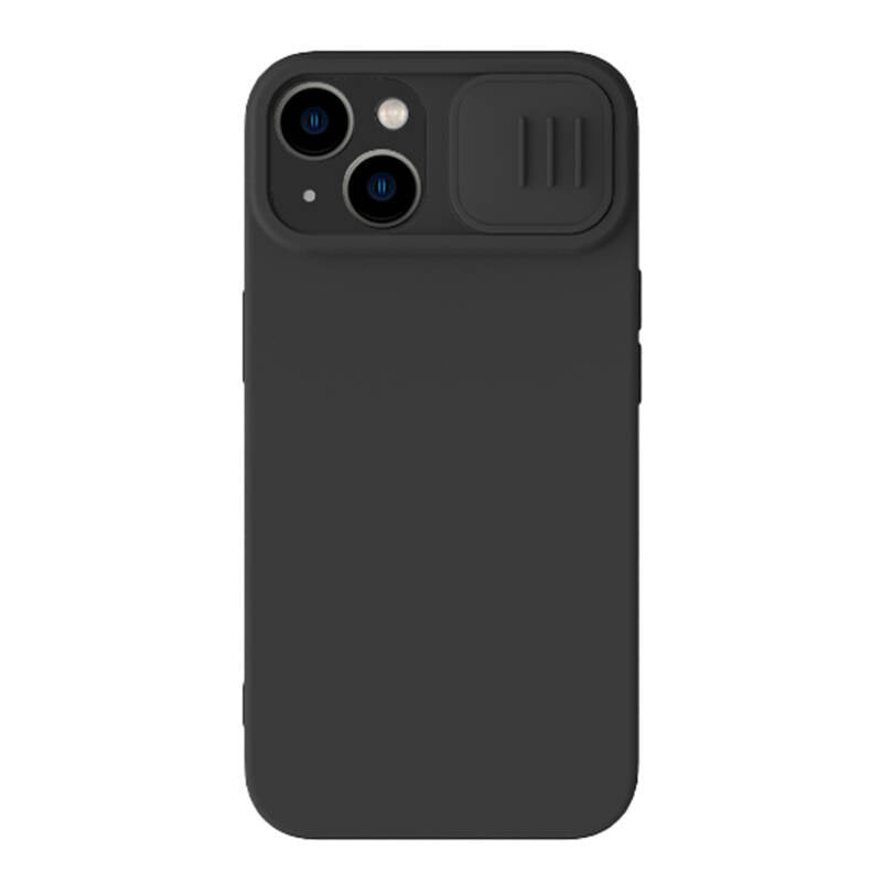 Nillkin CamShield Silky Silicone - Coque iPhone 15 Plus en silicone (noire) - visuel 1