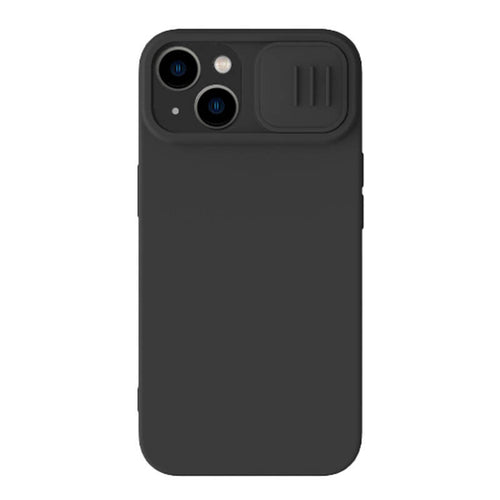 Nillkin CamShield Silky Silicone - Coque iPhone 15 Plus en silicone (noire)
