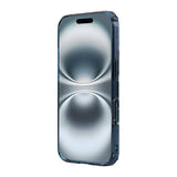 Nillkin Nature TPU Pro Magnetic - Coque transparente iPhone 16 Plus (bleue) : anneau magnétique visible