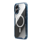 Nillkin Nature TPU Pro Magnetic - Coque transparente iPhone 16 Plus (bleue) : dos translucide bleu