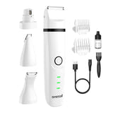Oneisall N12 - Tondeuse 4 en 1 pour petits et moyens animaux : kit toilettage griffes pelage