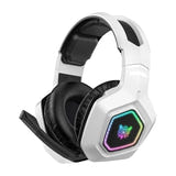 ONIKUMA B100 - Casque gaming sans fil 50 mm, Bluetooth 5.3, 2,4 GHz et filaire, blanc