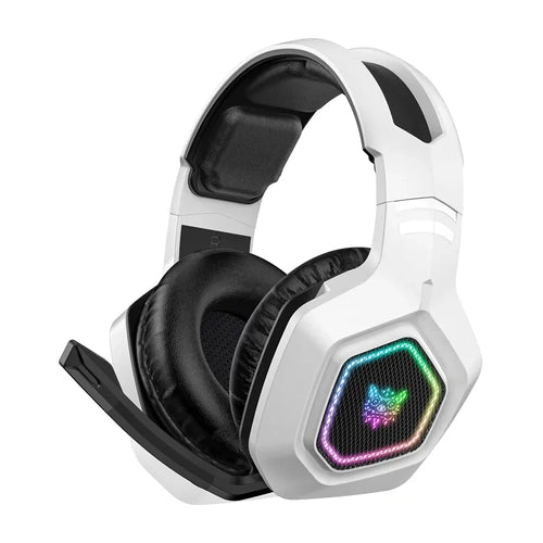 ONIKUMA B100 - Casque gaming sans fil 50 mm, Bluetooth 5.3, 2,4 GHz et filaire, blanc - visuel 1