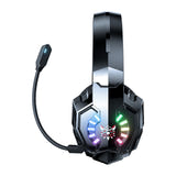 ONIKUMA B15 - Casque gaming sans fil Bluetooth 5.4 avec micro détachable et RGB (noir) : console