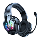ONIKUMA B15 - Casque gaming sans fil Bluetooth 5.4 avec micro détachable et RGB (noir) (vue 2)