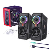 ONIKUMA L6 - Enceintes gaming RGB 2 x 5 W, Bluetooth BT5.0, USB et jack : molette volume unique