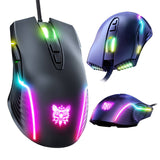 ONIKUMA CW905 - Souris gaming filaire 7 boutons, 6 DPI à code couleur, noir - visuel 2