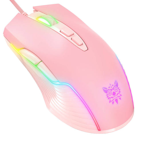 ONIKUMA CW905 - Souris gaming filaire RGB 6400 DPI, rose