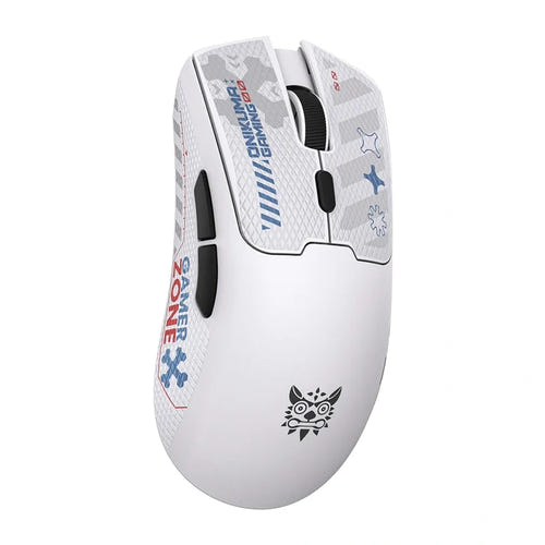 ONIKUMA DM01 - souris gaming sans fil blanche, Bluetooth et 2,4 GHz : boutons latéraux