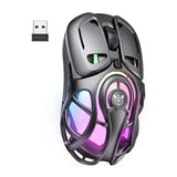 ONIKUMA DM02 - Souris gaming sans fil RGB 6 effets, grise : câble USB-C récepteur