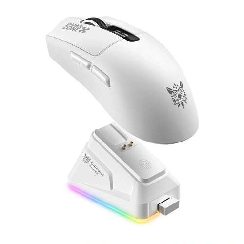 ONIKUMA DM10 - Souris gaming sans fil blanche 24 000 DPI avec écran et station de charge - visuel 1