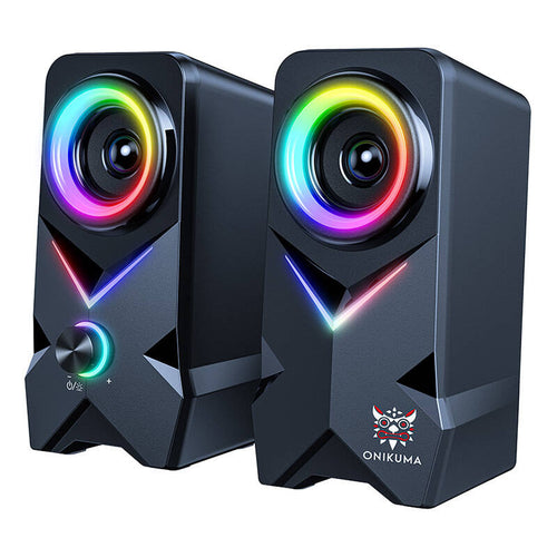 ONIKUMA L2 - Enceintes gaming 2 × 5 W RGB, USB et Bluetooth : paire