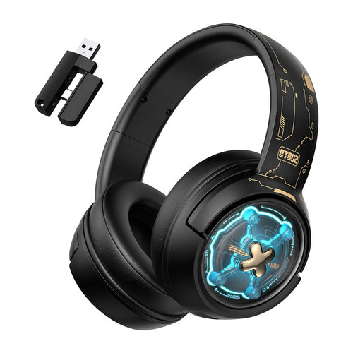 ONIKUMA GT802 - Casque gaming triple connexion 2,4 GHz, Bluetooth 5.4 et filaire (noir)