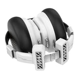 ONIKUMA GT803 - Casque gaming et multimédia sans fil pliable, 400 mAh (blanc) : arceau réglable blanc