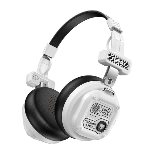 ONIKUMA GT803 - Casque gaming et multimédia sans fil pliable, 400 mAh (blanc)