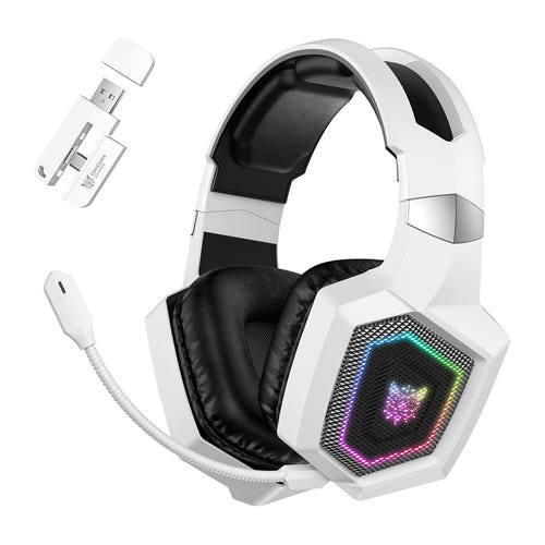 ONIKUMA GT806 - casque gaming sans fil RGB, transducteurs 50 mm, blanc - visuel 1