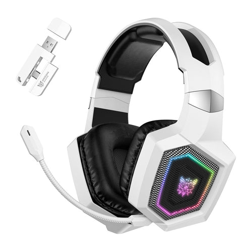ONIKUMA GT806 - casque gaming sans fil RGB, transducteurs 50 mm, blanc - visuel 1