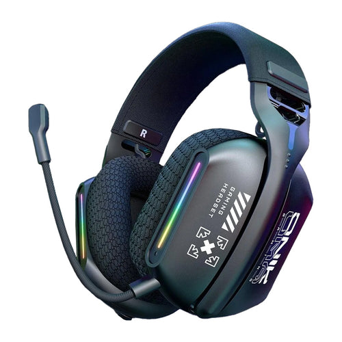 ONIKUMA GT808 - Casque gaming 40 mm avec micro détachable et récepteur 2,4 GHz (noir)