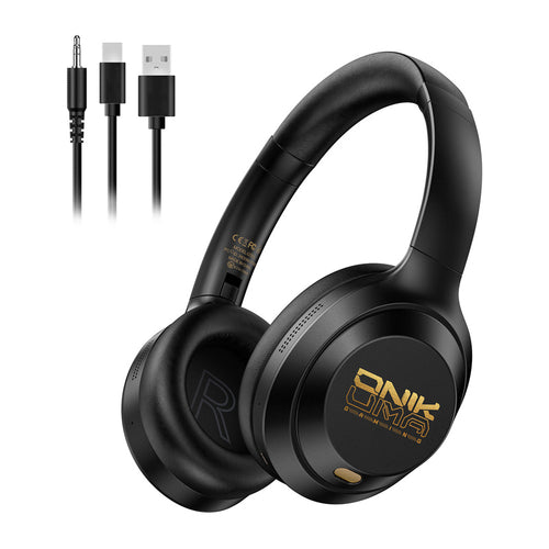 ONIKUMA GT811 - Casque gaming Bluetooth 5.4 ANC/ENC, 55 h, micro amovible (noir) (vue 1)