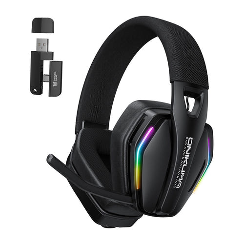 ONIKUMA GT826 - Casque gaming sans fil 3 modes, RGB, 20 h (noir) - visuel 1