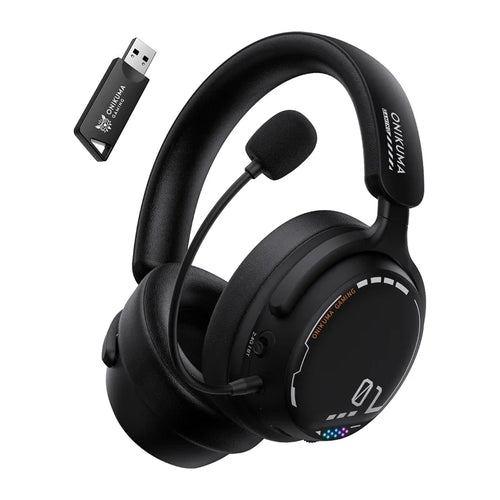 ONIKUMA GT886 - casque gaming sans fil avec micro antibruit amovible, noir - visuel 1
