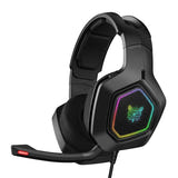 ONIKUMA K10 - Casque gaming filaire 50 mm avec micro antibruit et coussinets mémoire de forme (noir)
