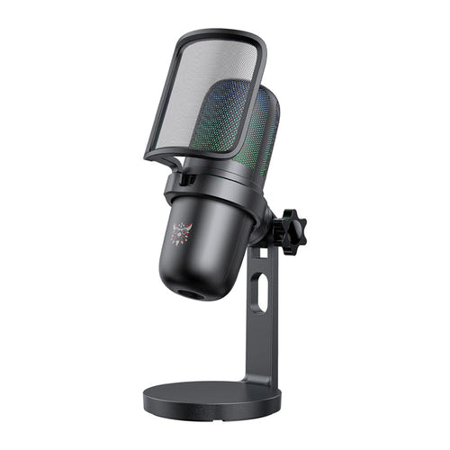 ONIKUMA M-730 - Microphone USB unidirectionnel RGB pour streaming, noir