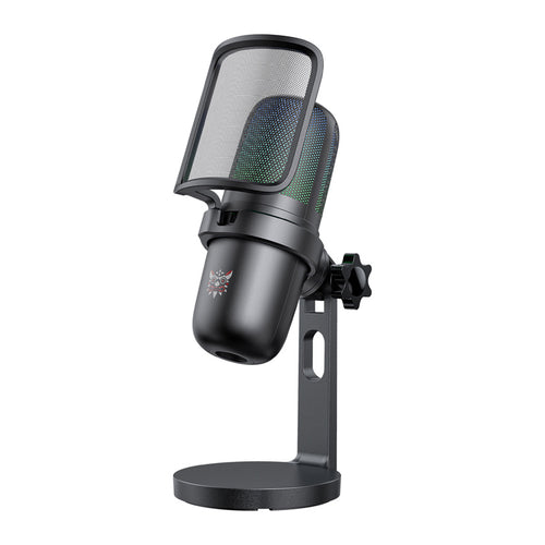 ONIKUMA M-730 - Microphone USB unidirectionnel RGB pour streaming, noir