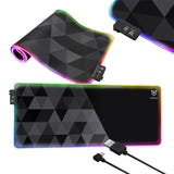 ONIKUMA MP006 - Tapis de souris gaming RGB 12 effets, noir : base antidérapante tapis