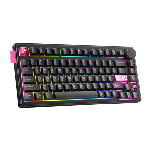 ONIKUMA MT706 - Clavier mécanique sans fil 81 touches RGB, noir (QWERTY) - visuel 1