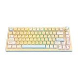 ONIKUMA MT707 - Clavier gaming 81 touches hot-swap avec molette multimédia, jaune (vue 1)