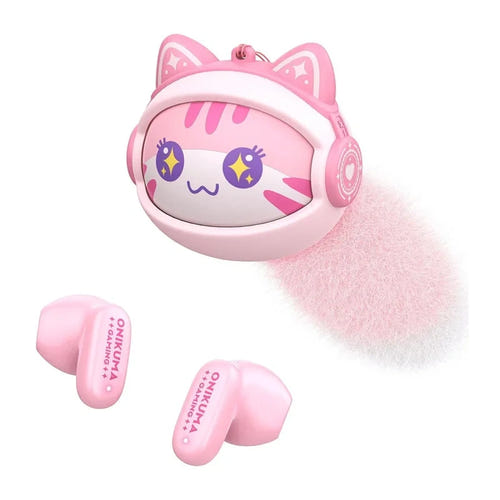 ONIKUMA TX603 - Écouteurs sans fil Bluetooth 5.4 à boîtier personnalisable, rose : façade avant amovible