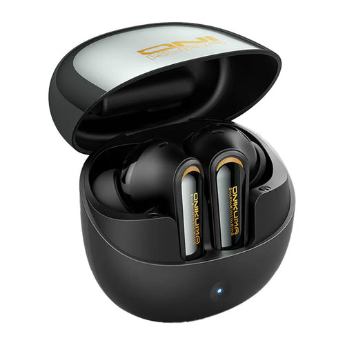 ONIKUMA TX610 - Écouteurs sans fil TWS ANC, 2,4 GHz et Bluetooth 5.4, noir : boîtier charge USB-C noir