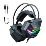 ONIKUMA X20 - Casque gaming filaire surround 50 mm RGB, noir