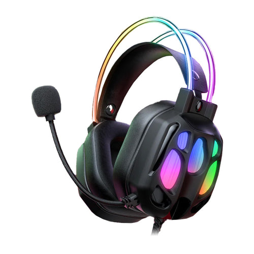 ONIKUMA X89 - Casque gaming filaire 50 mm éclairage Abyss Light, noir
