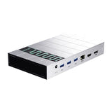 Peladn G2E - Station d'accueil Thunderbolt 5 à 13 ports, charge 140 W, argent : emplacement SSD m2