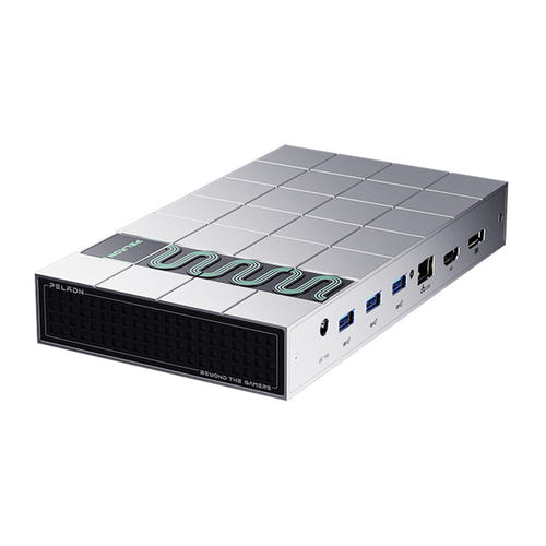 Peladn G2E - Station d'accueil Thunderbolt 5 à 13 ports, charge 140 W, argent : face arrière HDMI DisplayPort