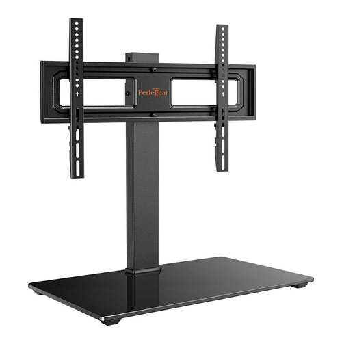 Perlegear PGTVS26-US - Support TV de table à socle en verre pour écrans de 32 à 70 pouces