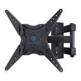 Perlesmith PSMFK1-EU - Support mural TV orientable 26 à 60 pouces, VESA 400 x 400, 25 kg : bras orienté vers la pièce