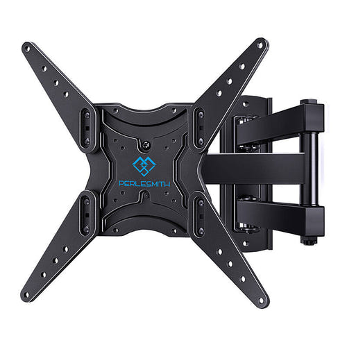 Perlesmith PSMFK1-EU - Support mural TV orientable 26 à 60 pouces, VESA 400 x 400, 25 kg : bras orienté vers la pièce