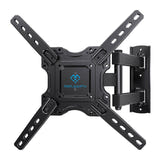 Perlesmith PSMFK12 - Support mural TV orientable 26 à 60 pouces, 35 kg : bras articulé déployé