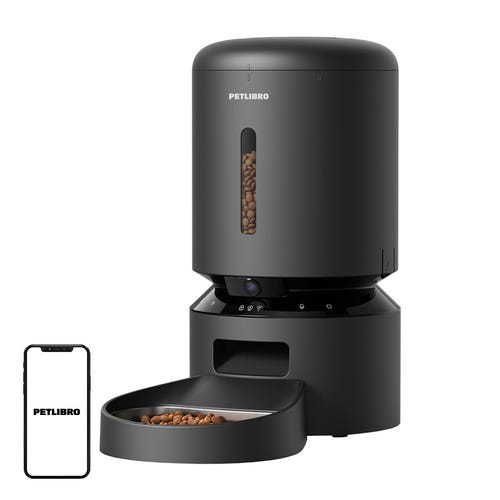 Petlibro Granary PL-AF203-34W 5 L - Distributeur à caméra noir : 5 L caméra distributeur noir