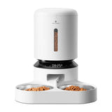 Petlibro Granary PL-AF006-33W 5 L - Distributeur double gamelle blanc : 5 L blanc gamelles inox 304