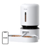 Petlibro Granary PLAF103 - Distributeur de croquettes Wi-Fi 5 L à double gamelle : blanc