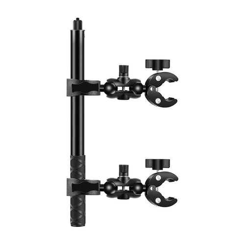Puluz - Support moto et vélo à deux pinces avec perche télescopique 150 cm pour caméra 360 - visuel 1
