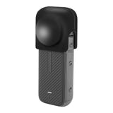 Puluz - Cache d'objectif en silicone PU980B pour Insta360 X4 / X5 (noir) : détail matière