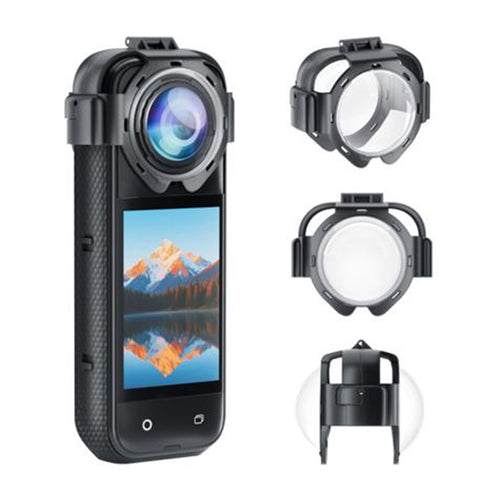 Puluz - Caches d'objectif PU750T à clips pour Insta360 X5 (transparent)