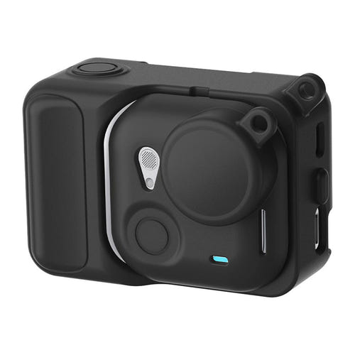 Puluz - Coque silicone PU1061B pour Insta360 GO Ultra (noir) : cache objectif détail