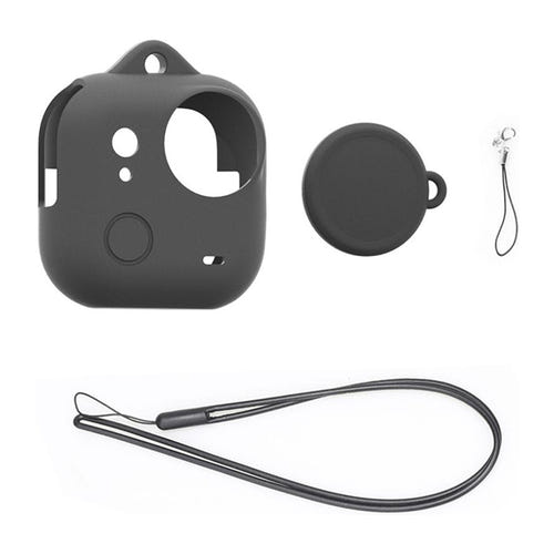 Puluz - Coque silicone et cache-objectif PU786B pour Insta360 GO Ultra : cordon